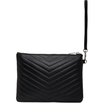 Shop Saint Laurent Black Monogramme A5 Pouch In 1000 Black