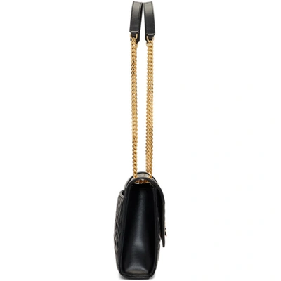 Shop Saint Laurent Black Medium Mix Matelassé Envelope Bag In 1000 Black