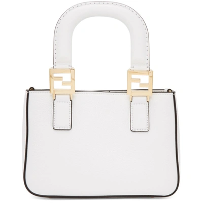 Shop Fendi White Mini 'forever ' Bag In F0qvl White