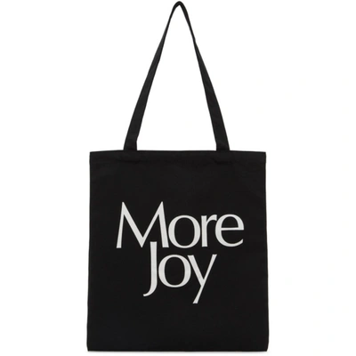 Shop More Joy Black Logo Tote