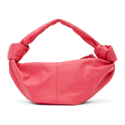 Shop Bottega Veneta Pink Mini Jodie Pouch Bag In 6607 Lolli