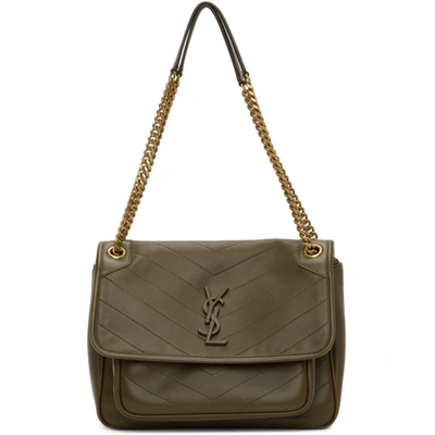 Saint Laurent Niki Medium Ysl Monogram Quilted Calf Flap Shoulder Bag