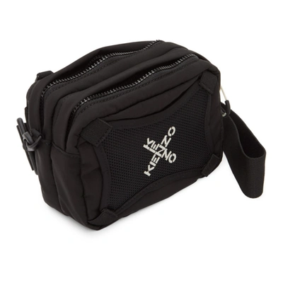 Shop Kenzo Black Sport Logo Shoulder Bag In 99 Black
