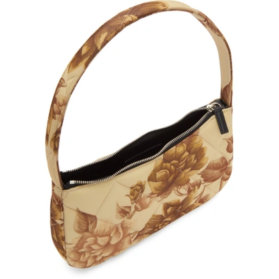 Shop Kwaidan Editions Beige Padded Quilted Lady Bag In Scarf Print