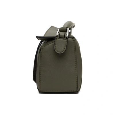 Shop Loewe Khaki Mini Puzzle Bag In 4160 Khaki