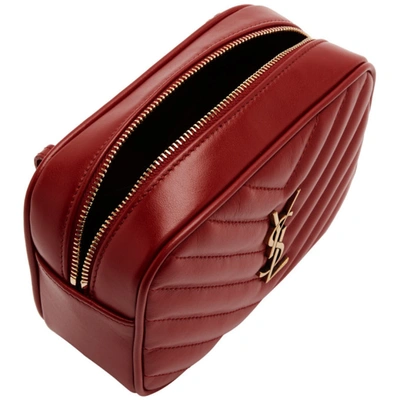 Shop Saint Laurent Red Lou Belt Bag In 6805 Red