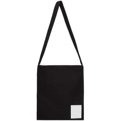Shop Raf Simons Black Denim University Tote Bag In 00099 Black