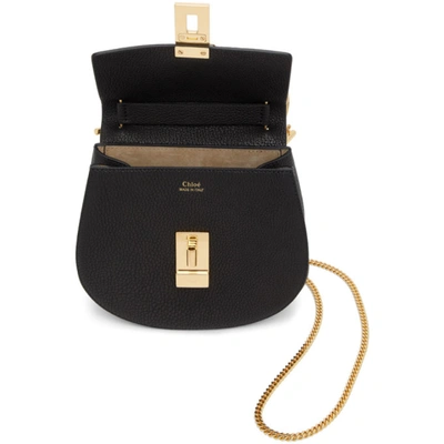 Shop Chloé Black Mini Drew Bag In 001 Black