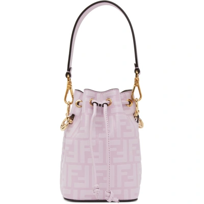 Shop Fendi Purple Mini 'forever ' Mon Tresor Bucket Bag In F1bze Anemo