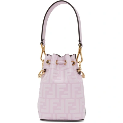 Shop Fendi Purple Mini 'forever ' Mon Tresor Bucket Bag In F1bze Anemo