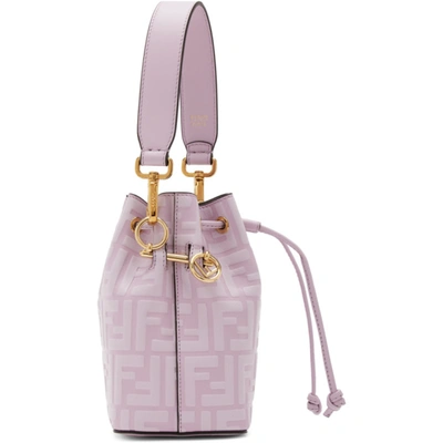 Shop Fendi Purple Mini 'forever ' Mon Tresor Bucket Bag In F1bze Anemo
