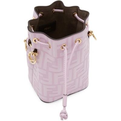 Shop Fendi Purple Mini 'forever ' Mon Tresor Bucket Bag In F1bze Anemo