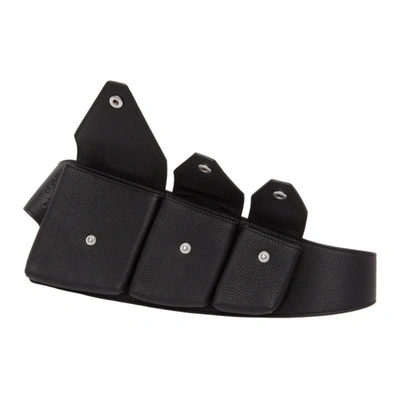 Shop Kenzo Black Onda Utility Belt Pouch In 99 Black