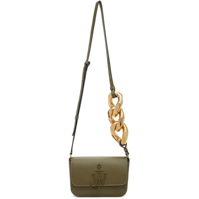 Shop Jw Anderson Khaki Chain Midi Anchor Bag In 551 Army