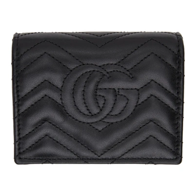 Shop Gucci Black Gg Marmont 2.0 Chain Wallet Bag In 1000 Black