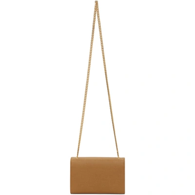 Shop Saint Laurent Beige Small Kate Chain Bag In 7716 Drksun