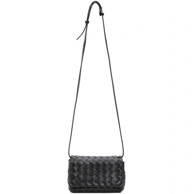 Shop Bottega Veneta Black Intrecciato Mini Bag In 8648 Black