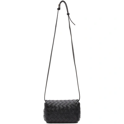 Shop Bottega Veneta Black Intrecciato Mini Bag In 8648 Black