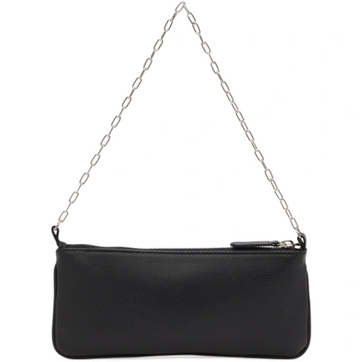 Shop Abra Black Belt Baguette Bag