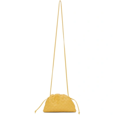 Shop Bottega Veneta Yellow Intrecciato ‘the Mini Pouch' Clutch In 7130 Buttercup