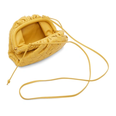 Shop Bottega Veneta Yellow Intrecciato ‘the Mini Pouch' Clutch In 7130 Buttercup