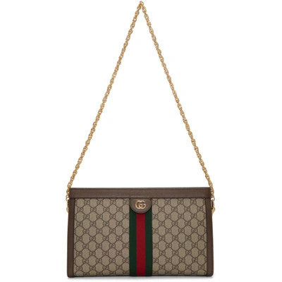 GUCCI 驼色中号 GG OPHIDIA 单肩包