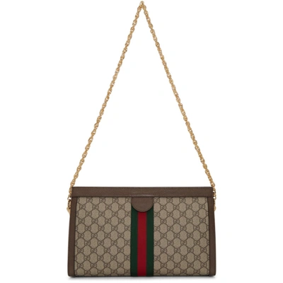 Shop Gucci Beige Medium Gg Ophidia Bag In 8745 Beige