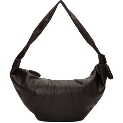 Shop Lemaire Brown Large Croissant Bag In 490 Dark Chocolate