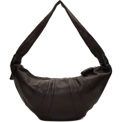 Shop Lemaire Brown Large Croissant Bag In 490 Dark Chocolate