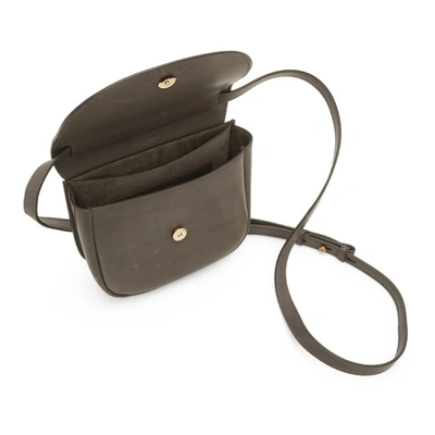 Shop Saint Laurent Brown Small Kaia Shoulder Bag In 1546 Grey