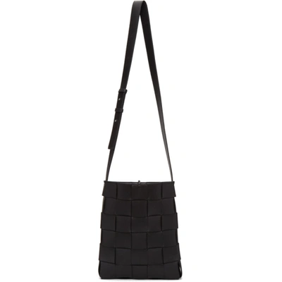 Shop Bottega Veneta Black Intrecciato Cassette Bag In 8803 Black