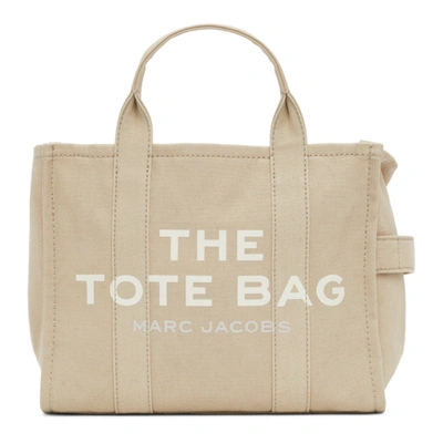 Shop Marc Jacobs Beige 'the Small Traveler' Tote