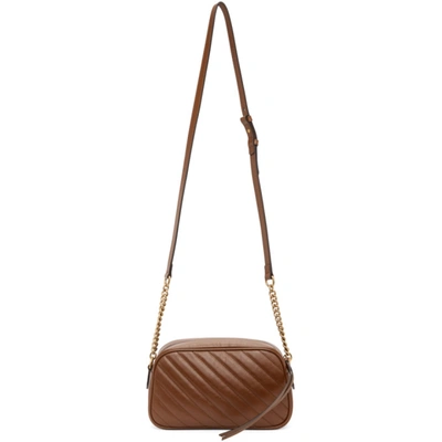 Shop Gucci Brown Small Gg Marmont 2.0 Camera Bag In 2535 Cuir/cuir