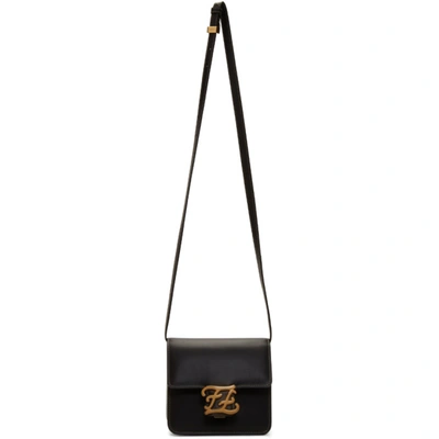 Shop Fendi Black Small Karligraphy Bag In F15zw Black