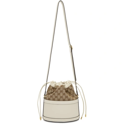 Shop Gucci White ' 1955' Horsebit Bucket Bag In 9095 White