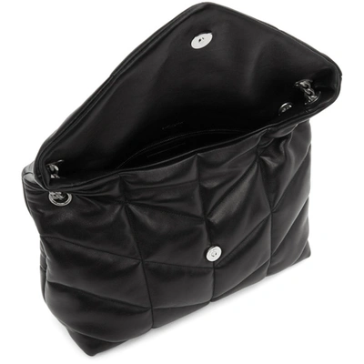 Shop Saint Laurent Black Medium Loulou Puffer Bag In 1000 Black