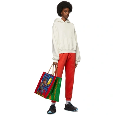 Shop Erl Multicolor 'money Makes Me Ugly' Tote In 1 Red