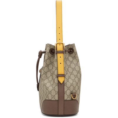 Shop Gucci Beige Neo Vintage Gg Backpack In 8856 Brown