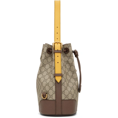 Shop Gucci Beige Neo Vintage Gg Backpack In 8856 Brown