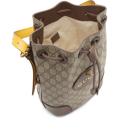 Shop Gucci Beige Neo Vintage Gg Backpack In 8856 Brown