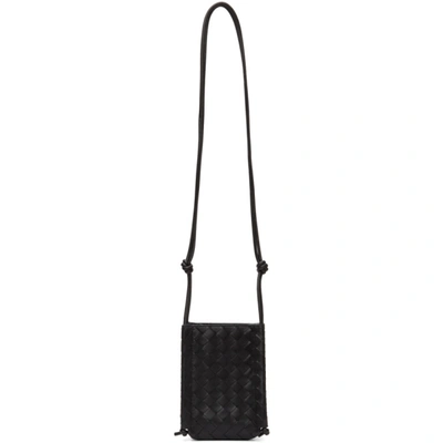 Shop Bottega Veneta Black The Mini Knot Bag In 8425 Black