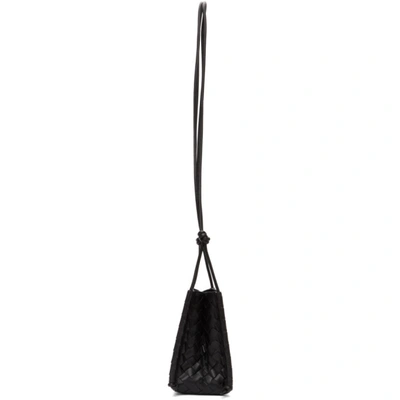 Shop Bottega Veneta Black The Mini Knot Bag In 8425 Black