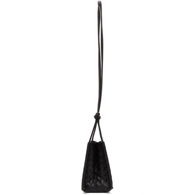 Shop Bottega Veneta Black The Mini Knot Bag In 8425 Black
