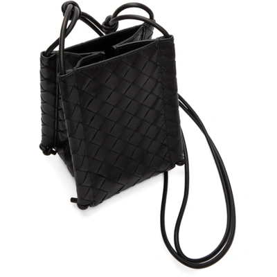 Shop Bottega Veneta Black The Mini Knot Bag In 8425 Black