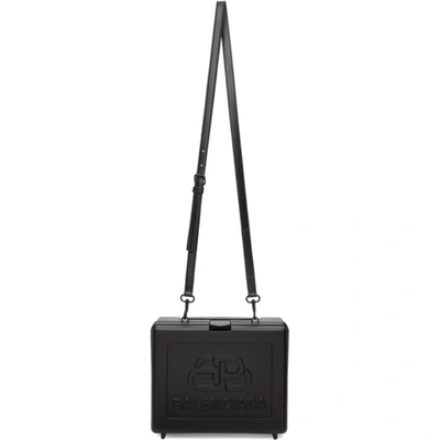 Shop Balenciaga Black Bb Lunch Box Bag In 1000 Black
