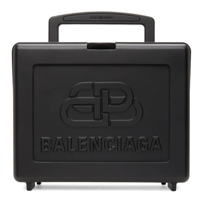Shop Balenciaga Black Bb Lunch Box Bag In 1000 Black