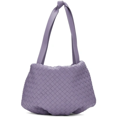 Shop Bottega Veneta Purple Small Intrecciato Bulb Bag In Lavender