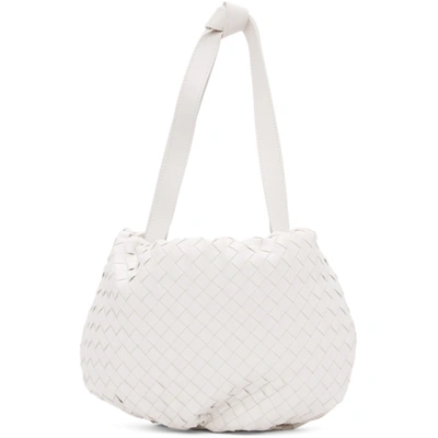 Shop Bottega Veneta White Small 'the Bulb' Bag In 9143 Chalk