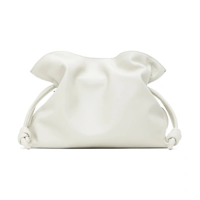 Shop Loewe White Flamenco Clutch In 1950 White