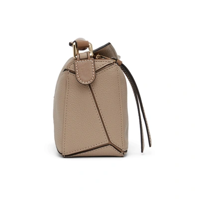 Shop Loewe Taupe Mini Puzzle Bag In 2566 Sand/m
